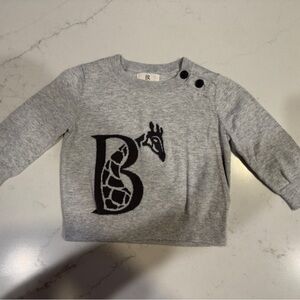 Gray Sweater with Black Logo